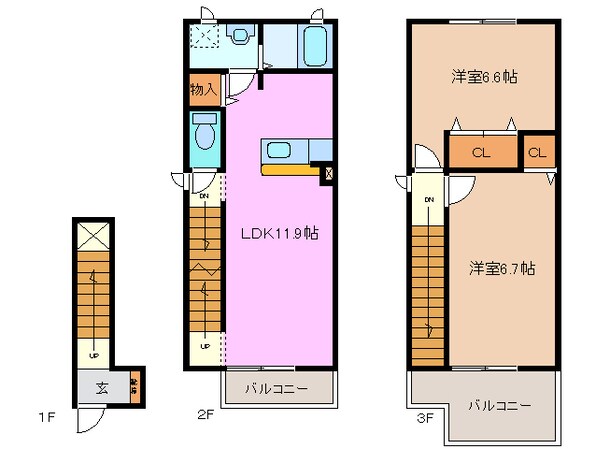 伊勢朝日駅 徒歩35分 2階の物件間取画像